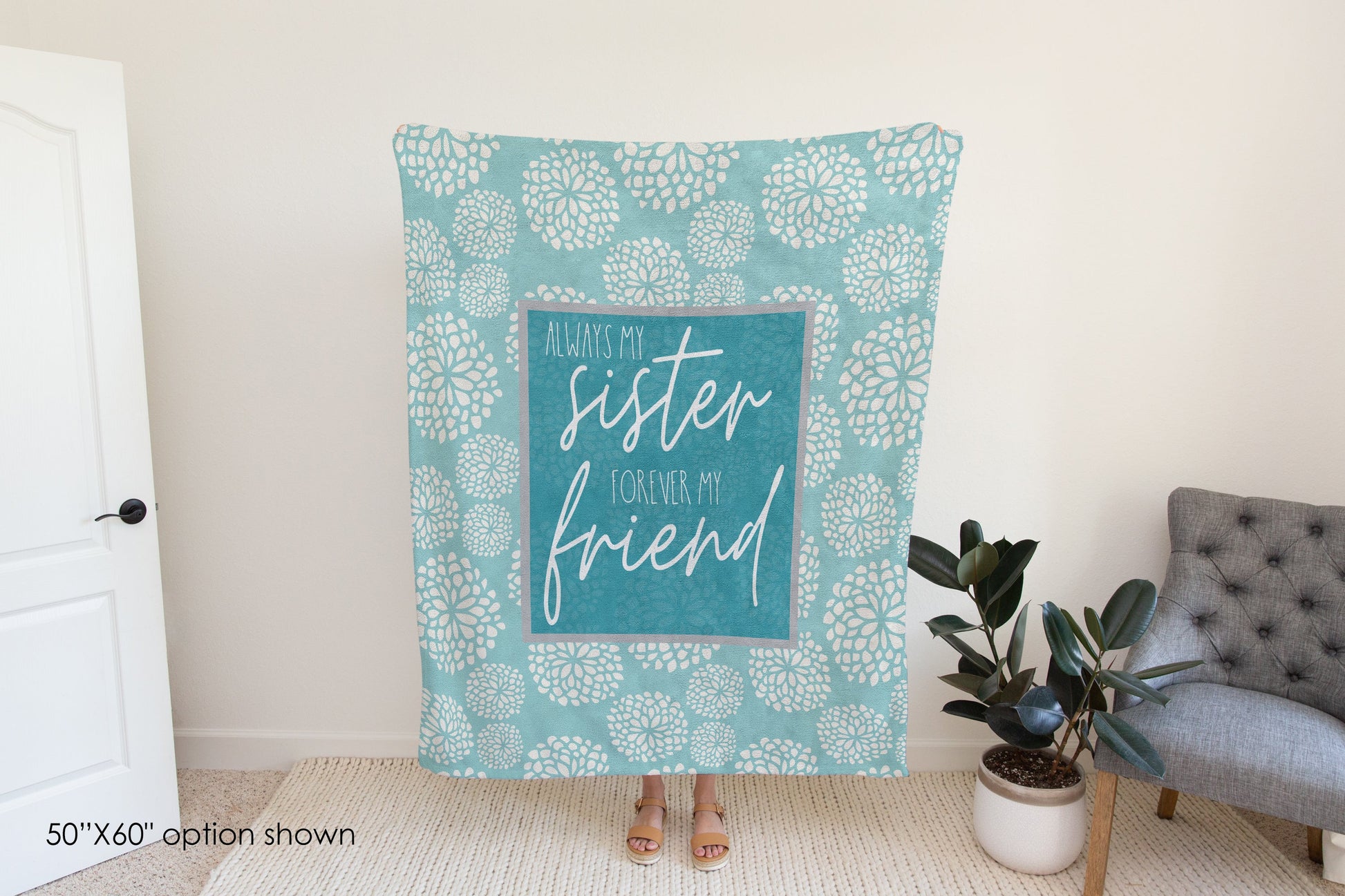 Always My Sister Forever My Friend Blanket-Luxe Palette