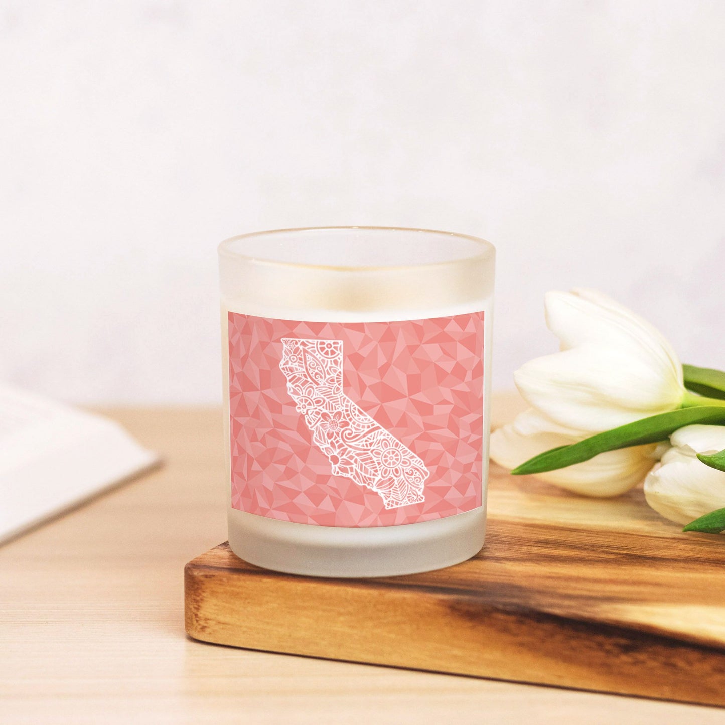 California State Mandala Candle - Sunset Pink-Luxe Palette