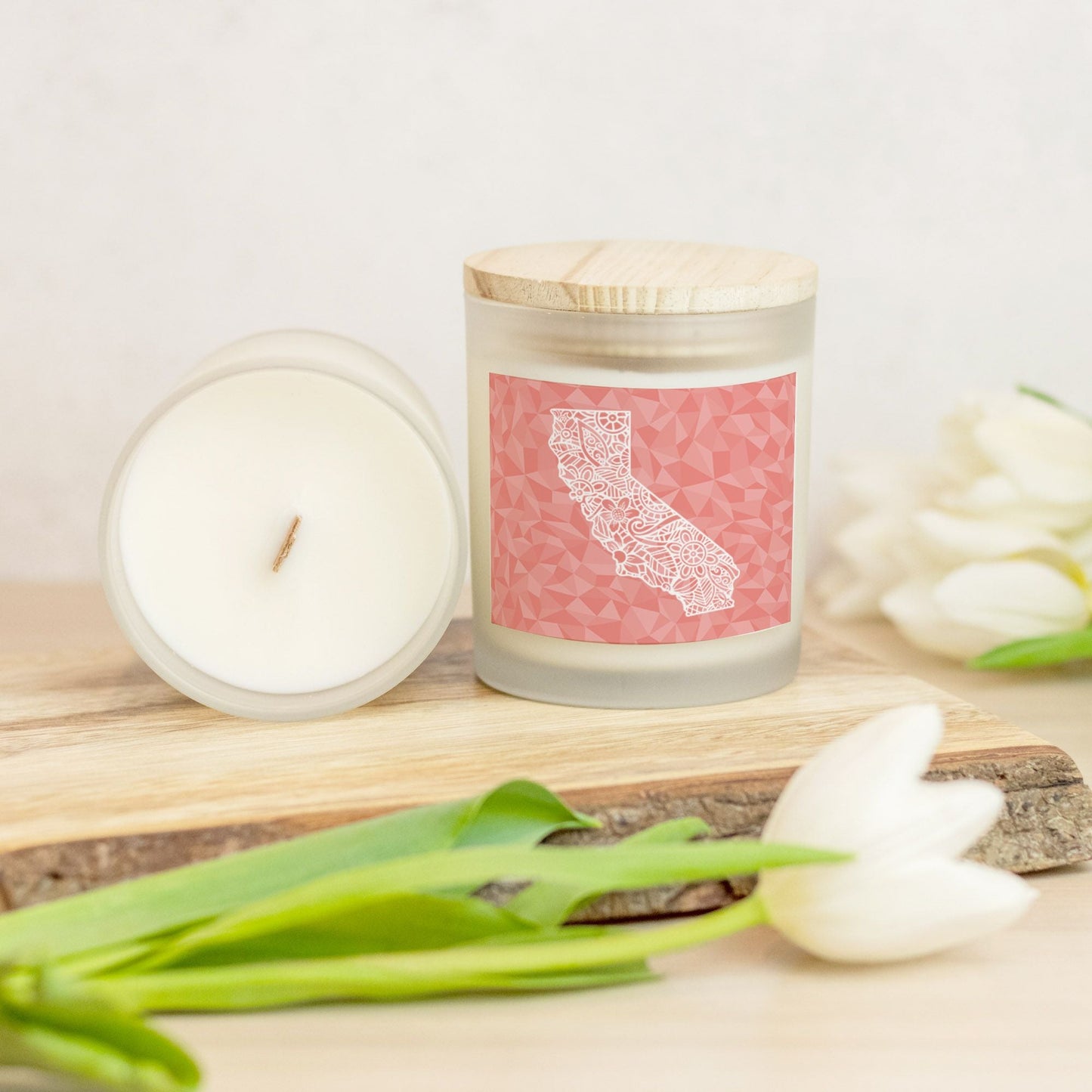 California State Mandala Candle - Sunset Pink-Luxe Palette