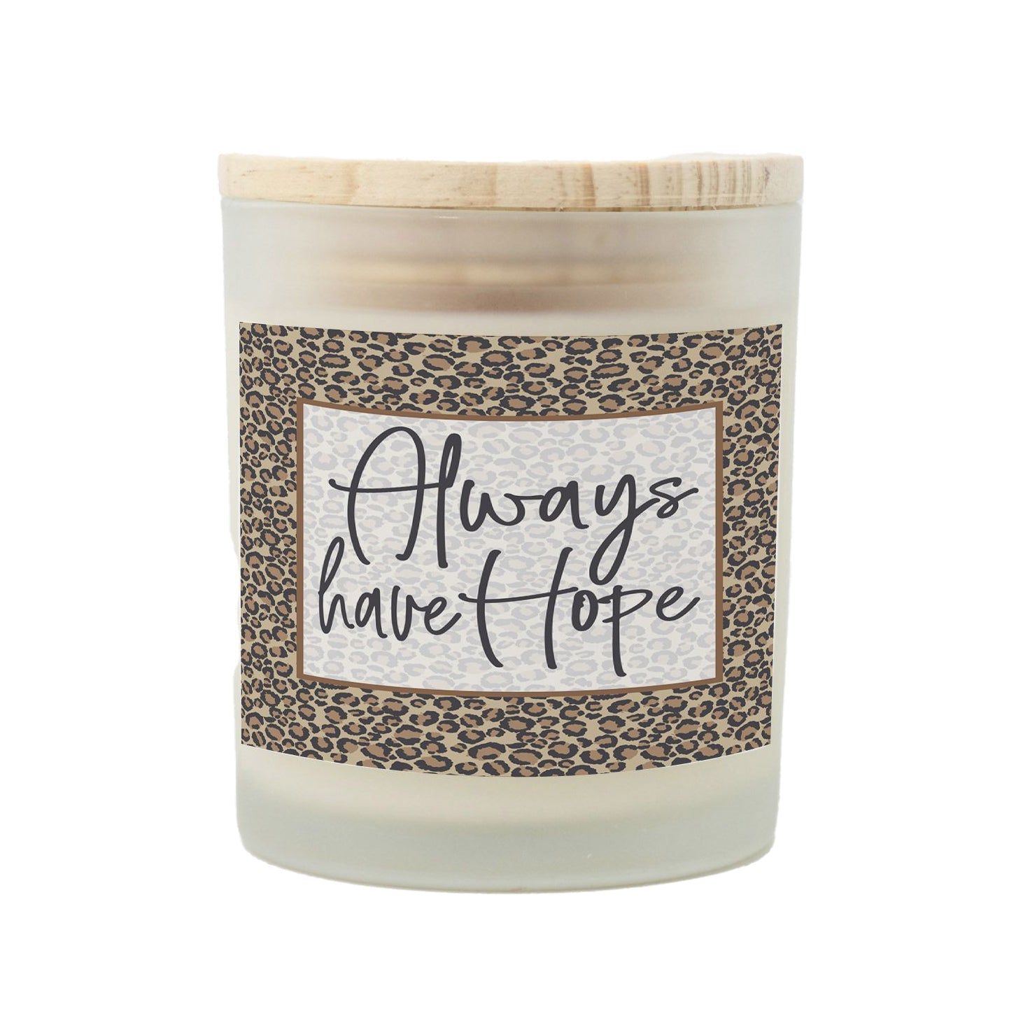 Leopard Print Always Have Hope Jar Candle-Luxe Palette