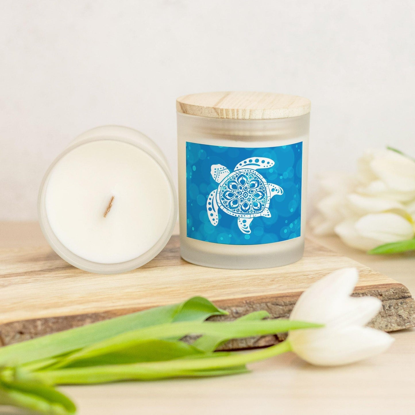 Sea Turtle Scented Candle | Beach House Home Decor-Luxe Palette