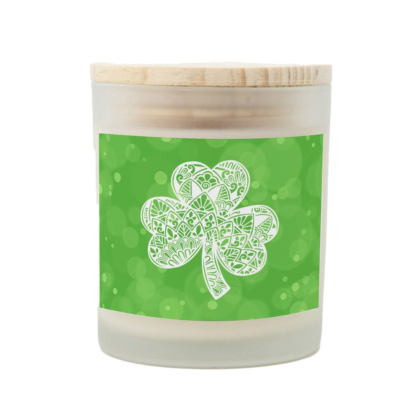 St Patricks Day Shamrock Mandala Scented Candle-Luxe Palette