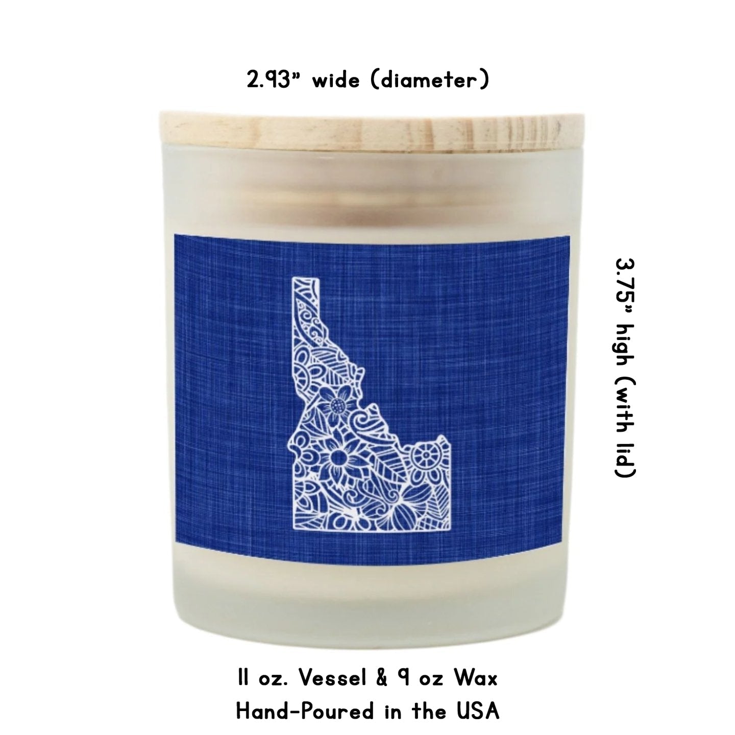 State Mandala Candle with Blue Background-Luxe Palette