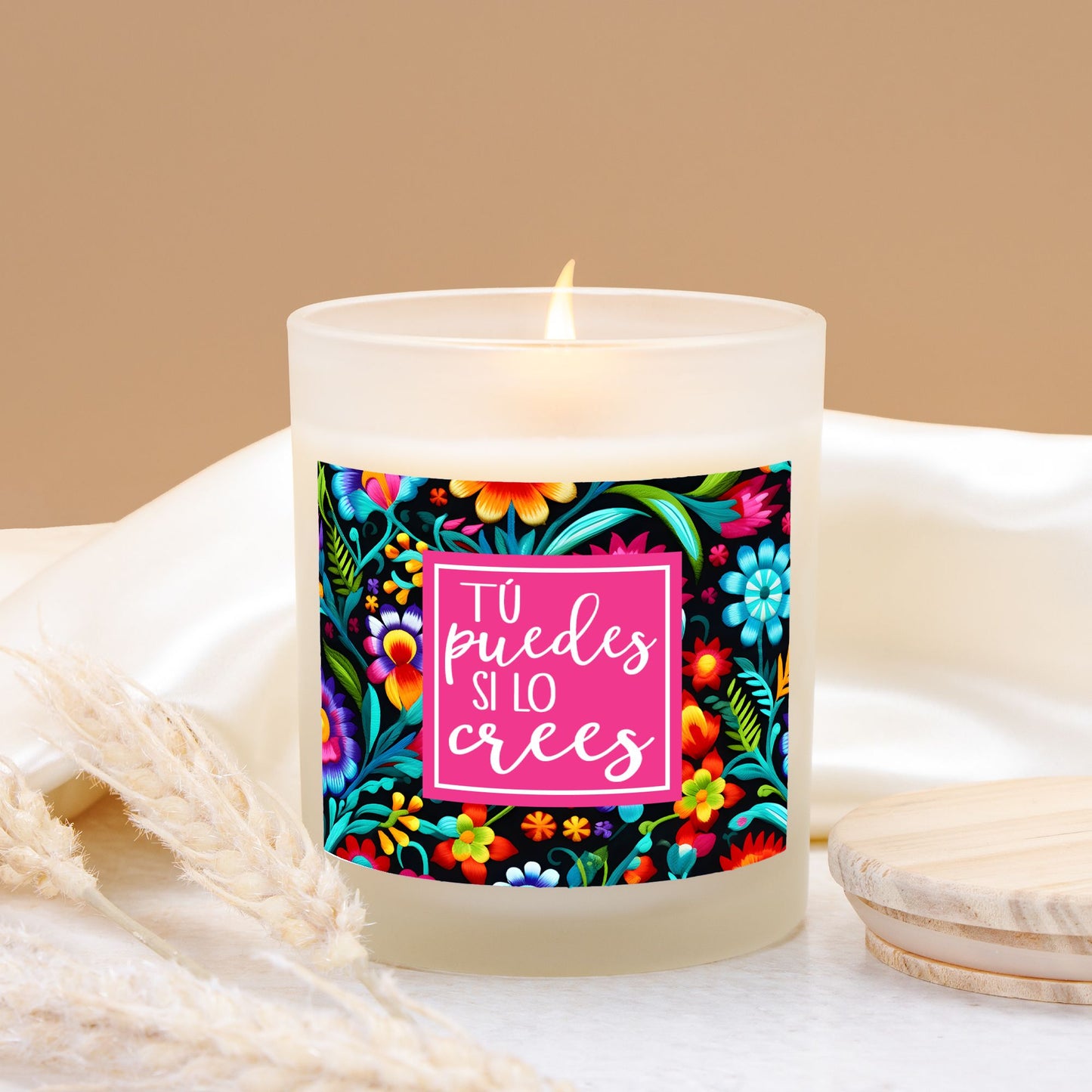 Tú Puedes Si Lo Crees Inspirational Candle | Motivational Gift, Vela Inspiracional, Positive Affirmation for Hispanic & Latino Culture-Luxe Palette