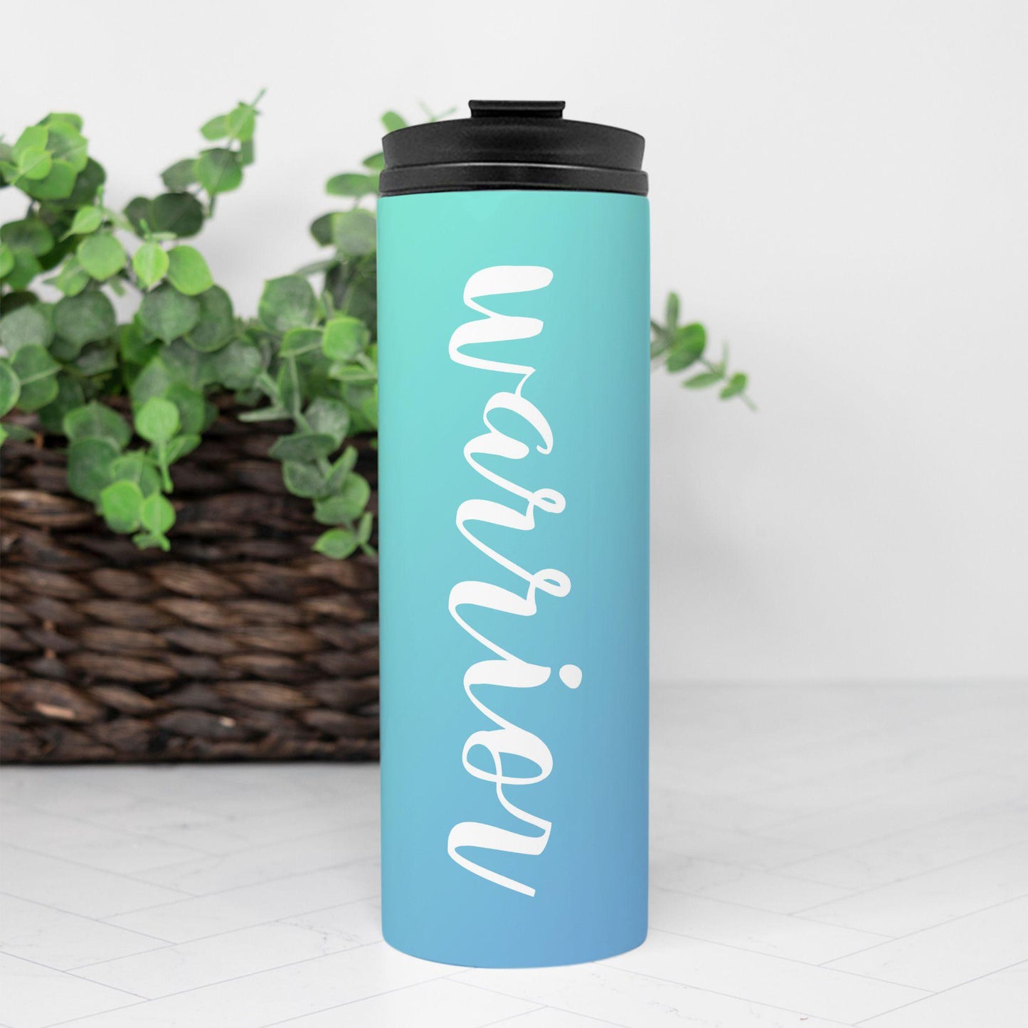Warrior Thermal Travel Mug - Teal and Blue-Luxe Palette