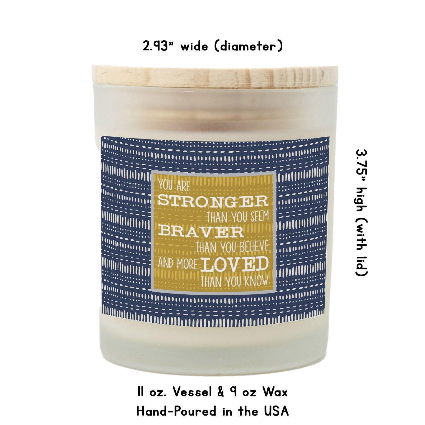 You Are Stronger Braver Loved Candle | Boho Candle-Luxe Palette