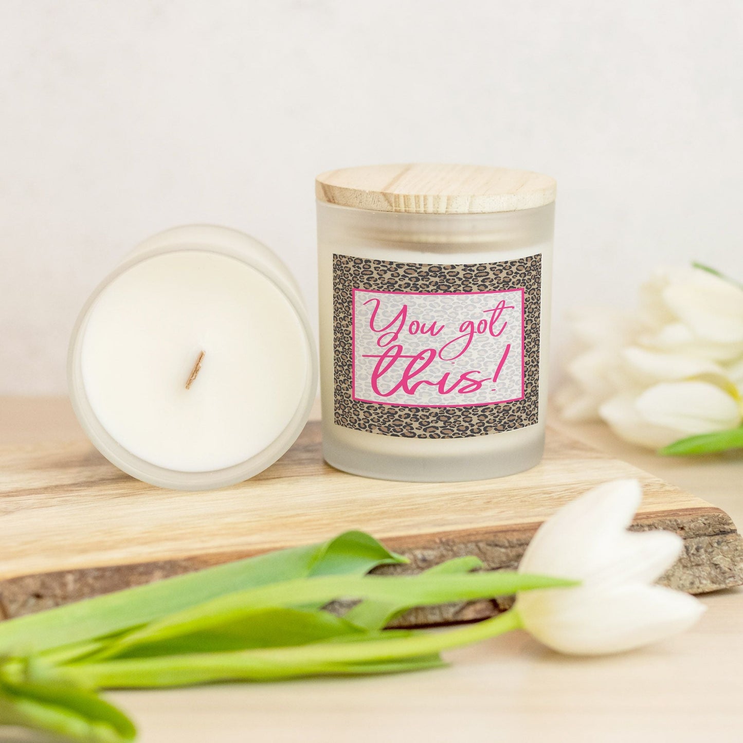 You Got This Leopard Print Candle Frosted Glass-Luxe Palette