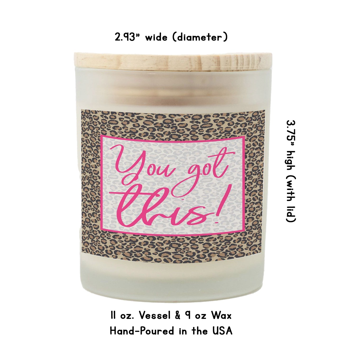 You Got This Leopard Print Candle Frosted Glass-Luxe Palette