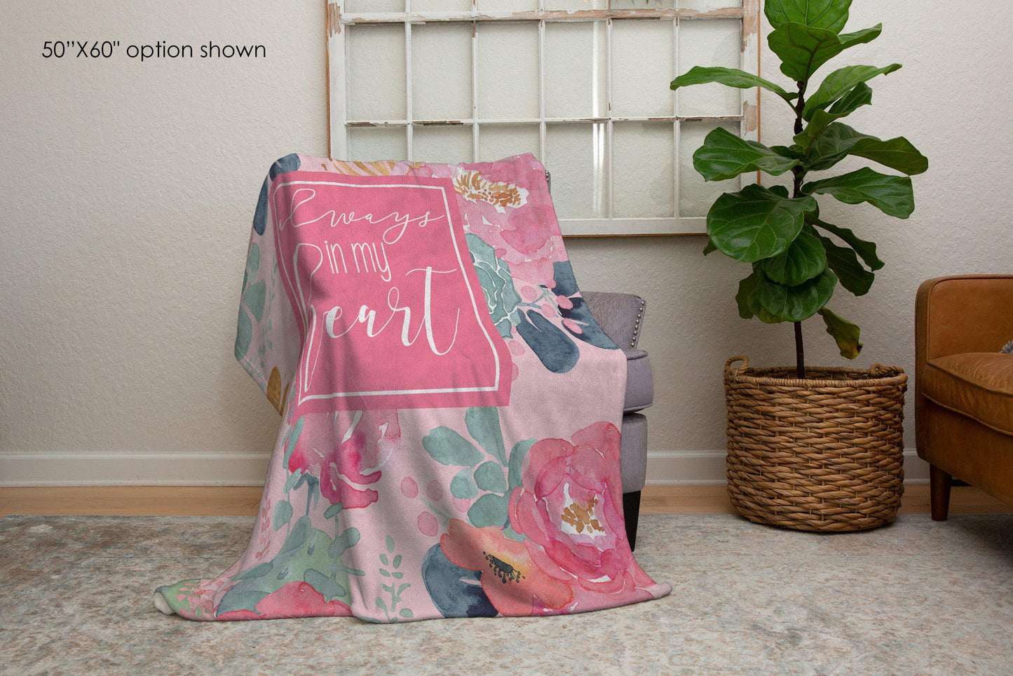 Always in My Heart Floral Blanket-Luxe Palette
