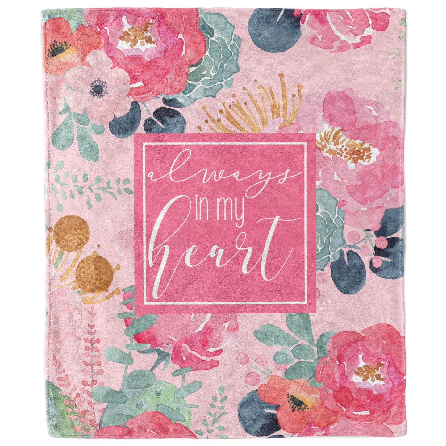 Always in My Heart Floral Blanket-Luxe Palette