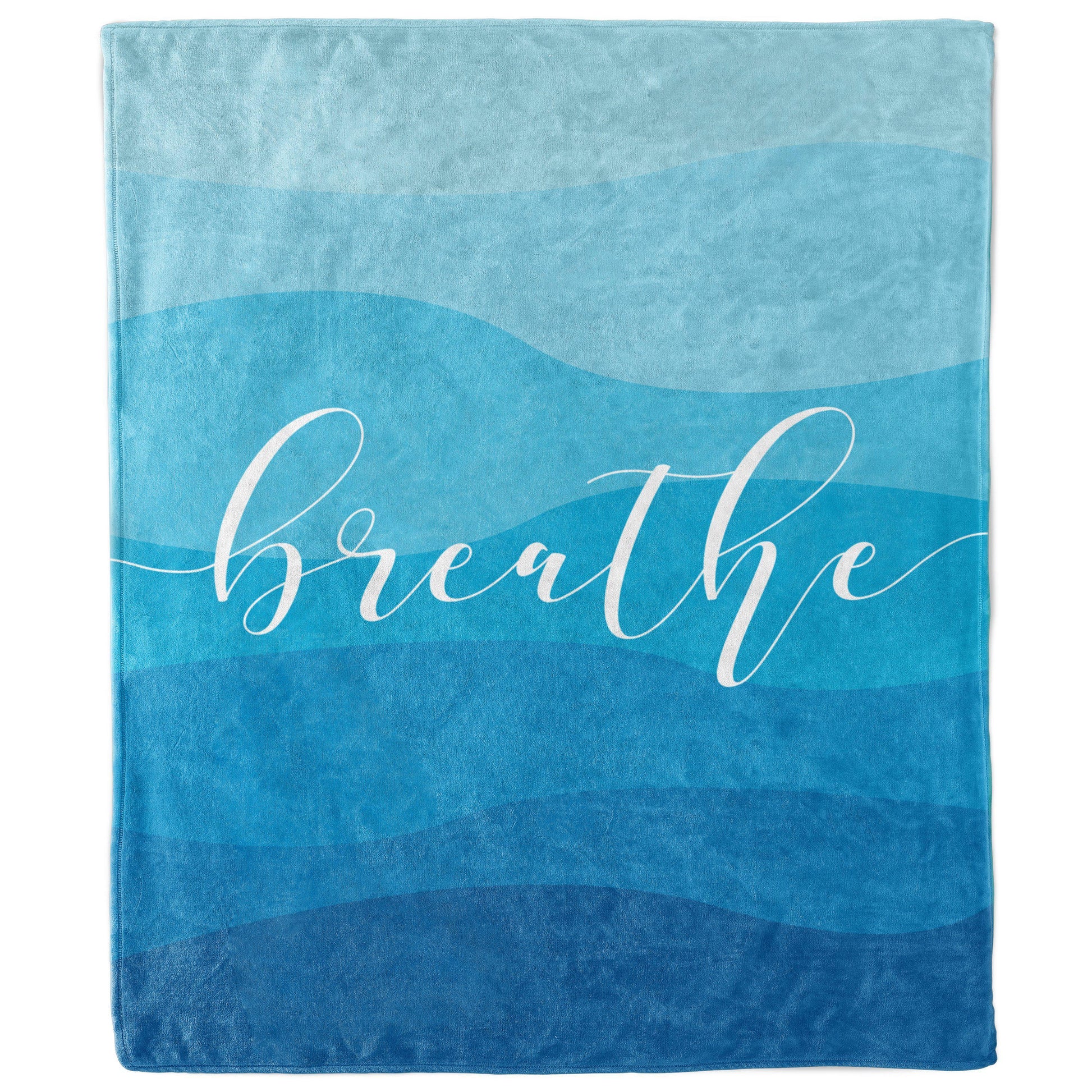 Breathe Aqua Teal Wave Blanket-Luxe Palette