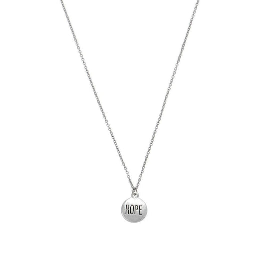 Hope Motivational Pendant Necklace - Silver-Luxe Palette