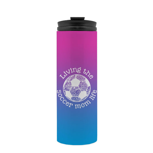Living the Soccer Mom Life Travel Thermal Mug-Luxe Palette