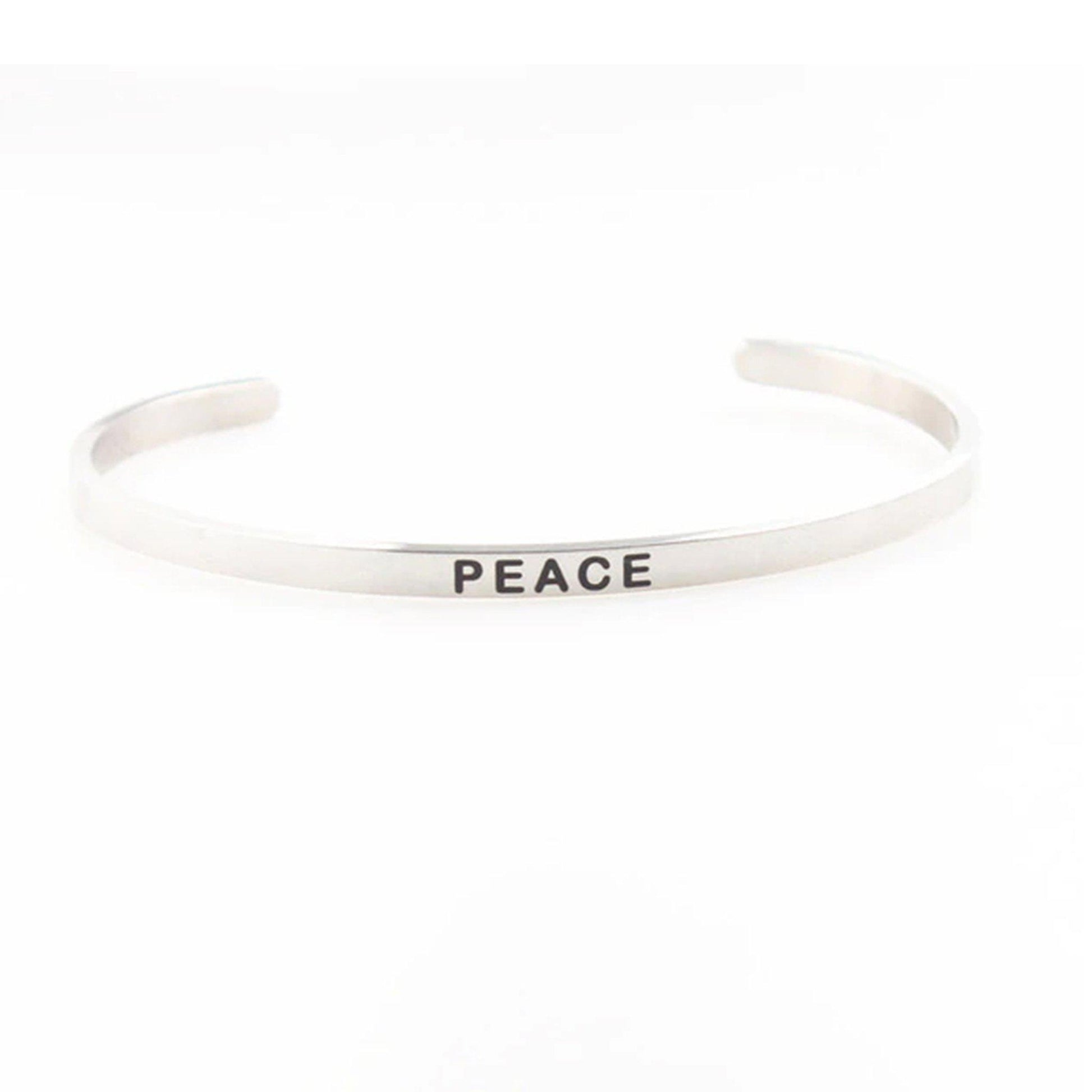 Peace Inspirational Bangle Bracelet-Luxe Palette