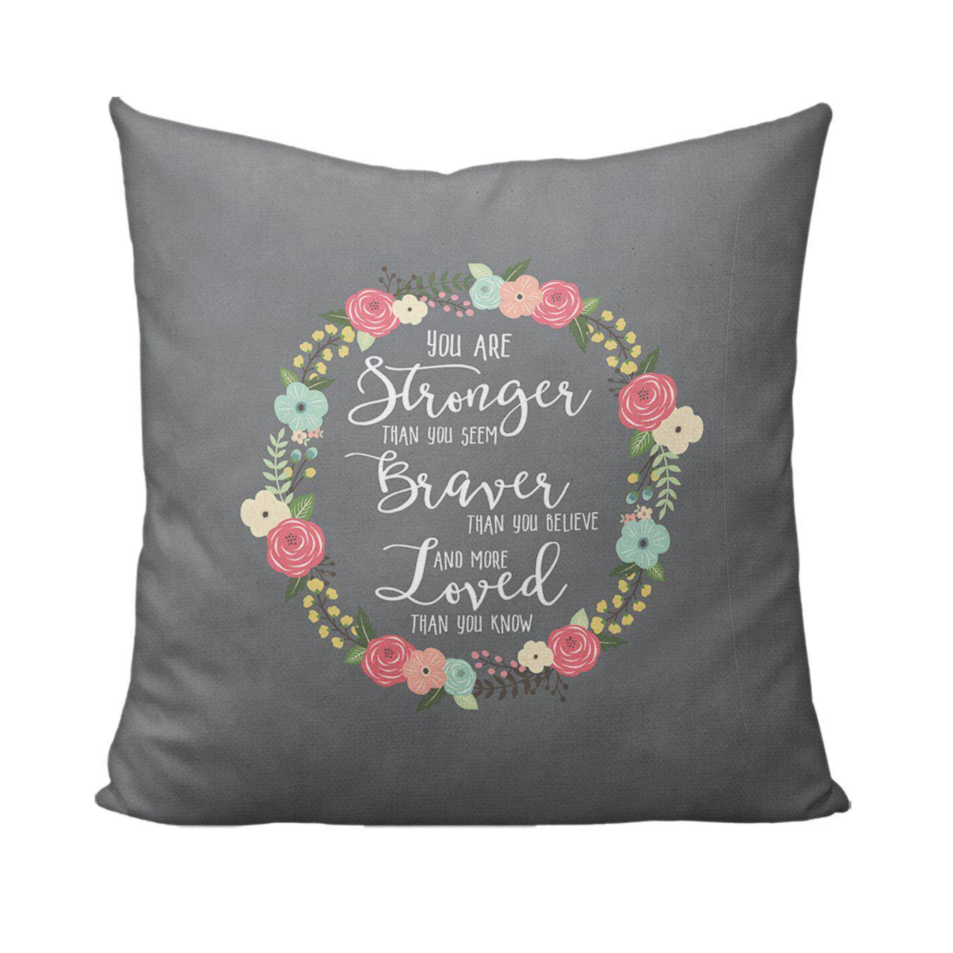 Stronger Braver Loved Pillow-Luxe Palette