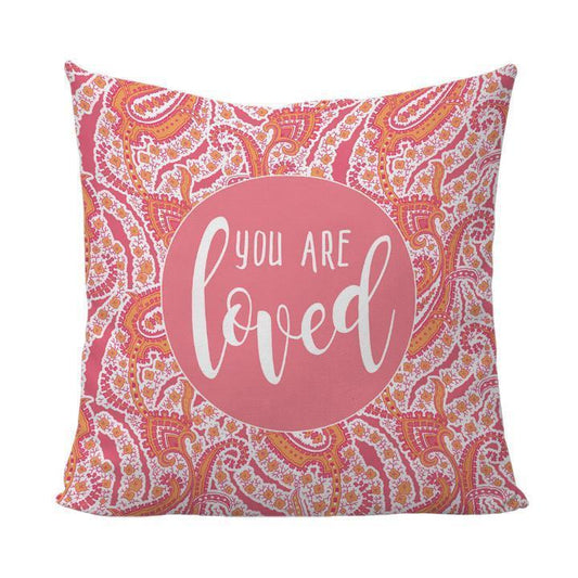 You Are Loved Paisley Pillow-Luxe Palette