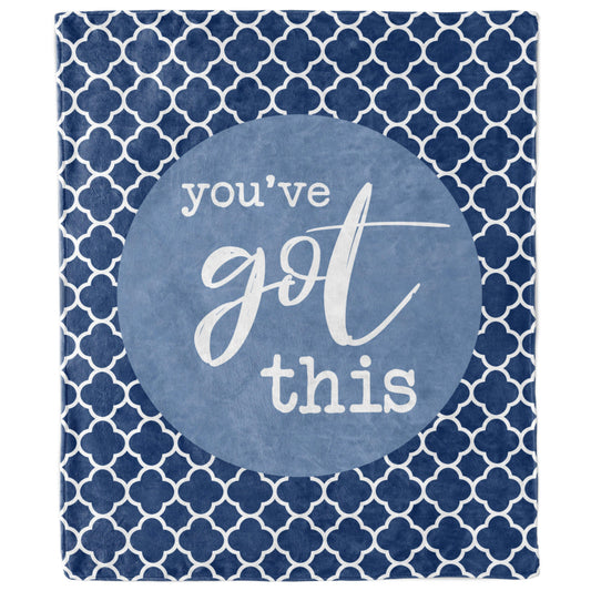 You've Got This Quatrefoil Blanket in Blue-Luxe Palette