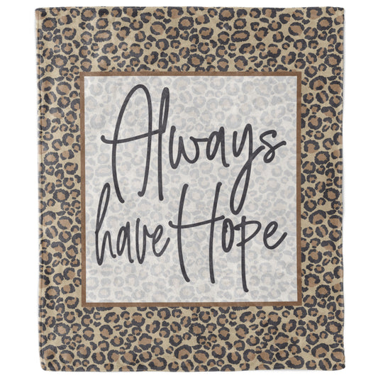 Always Have Hope Leopard Print Blanket-Luxe Palette