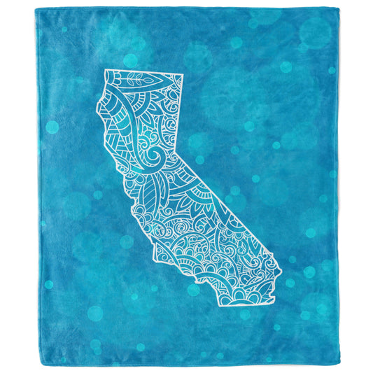 California Blanket | California State Mandala Blanket | California Home Blanket-Luxe Palette