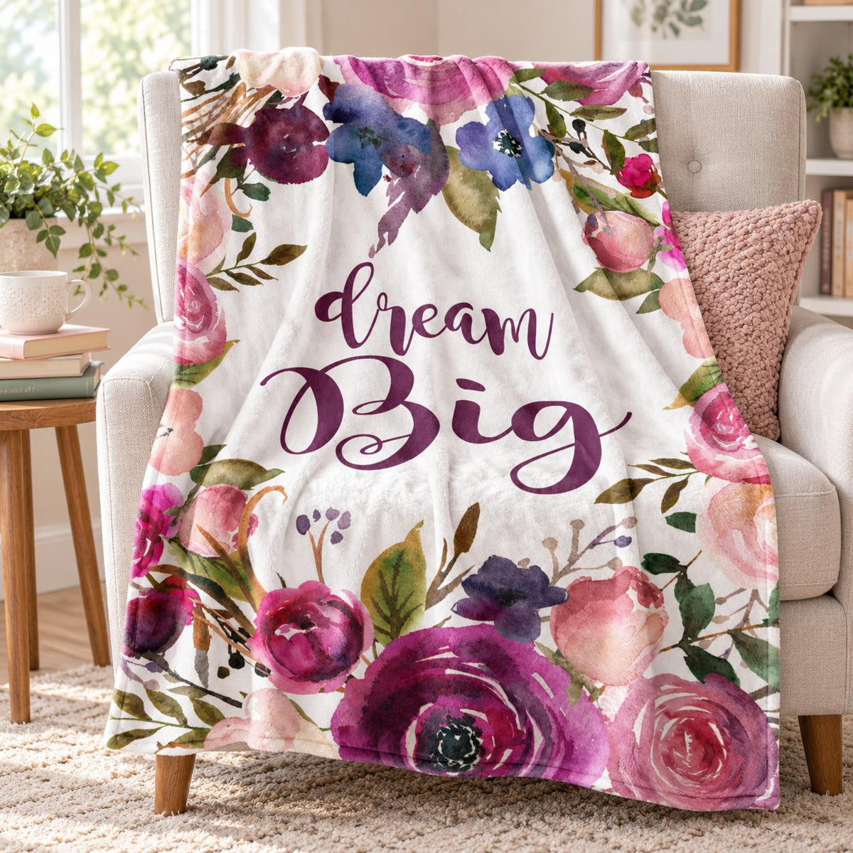 Dream Big Floral Blanket-Luxe Palette