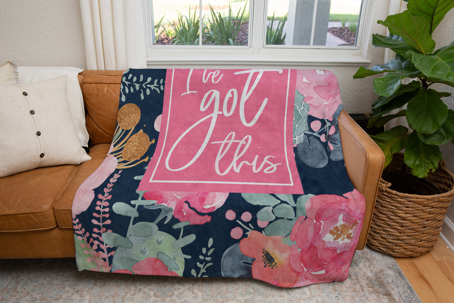 I’ve Got This Positive Affirmation Floral Blanket | Inspirational & Encouragement Gift