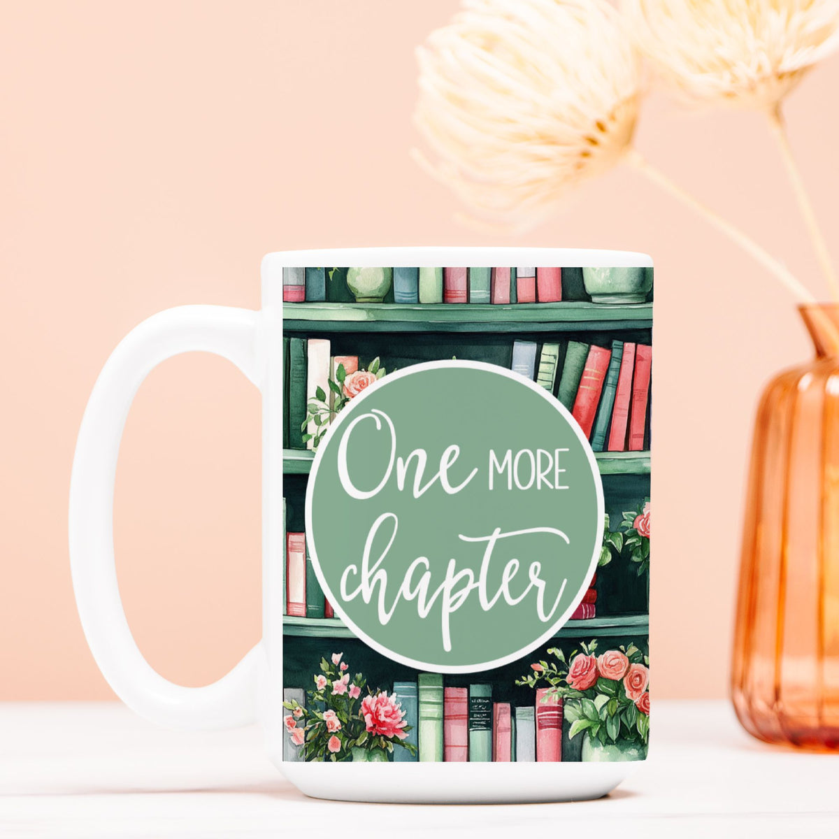One More Chapter Book Lover Mug | 15 oz Fall Coffee Cup-Luxe Palette
