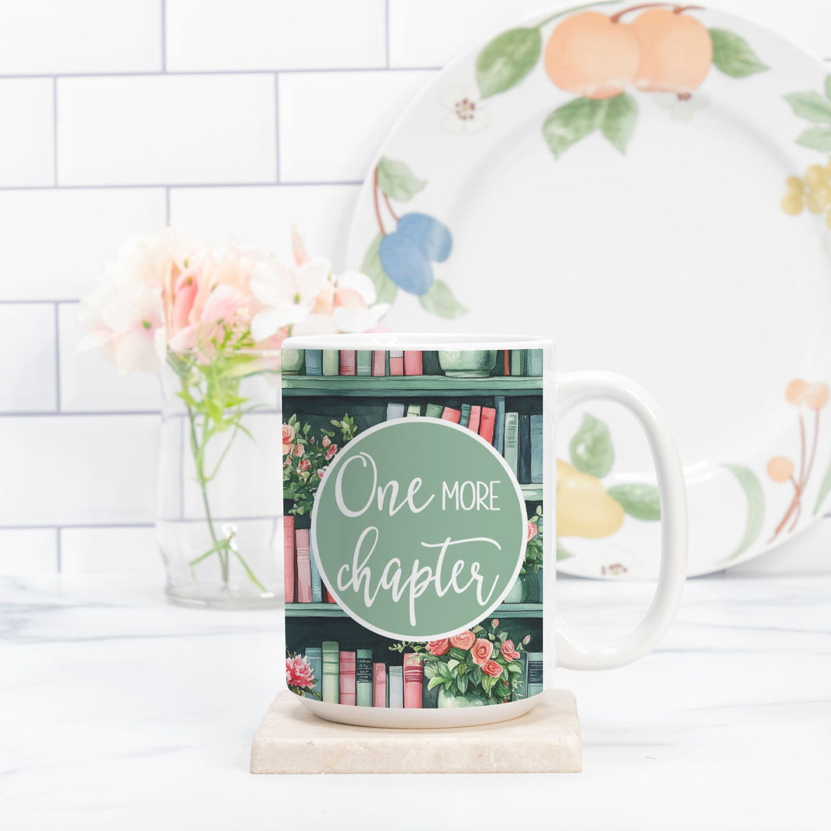 One More Chapter Book Lover Mug | 15 oz Fall Coffee Cup-Luxe Palette