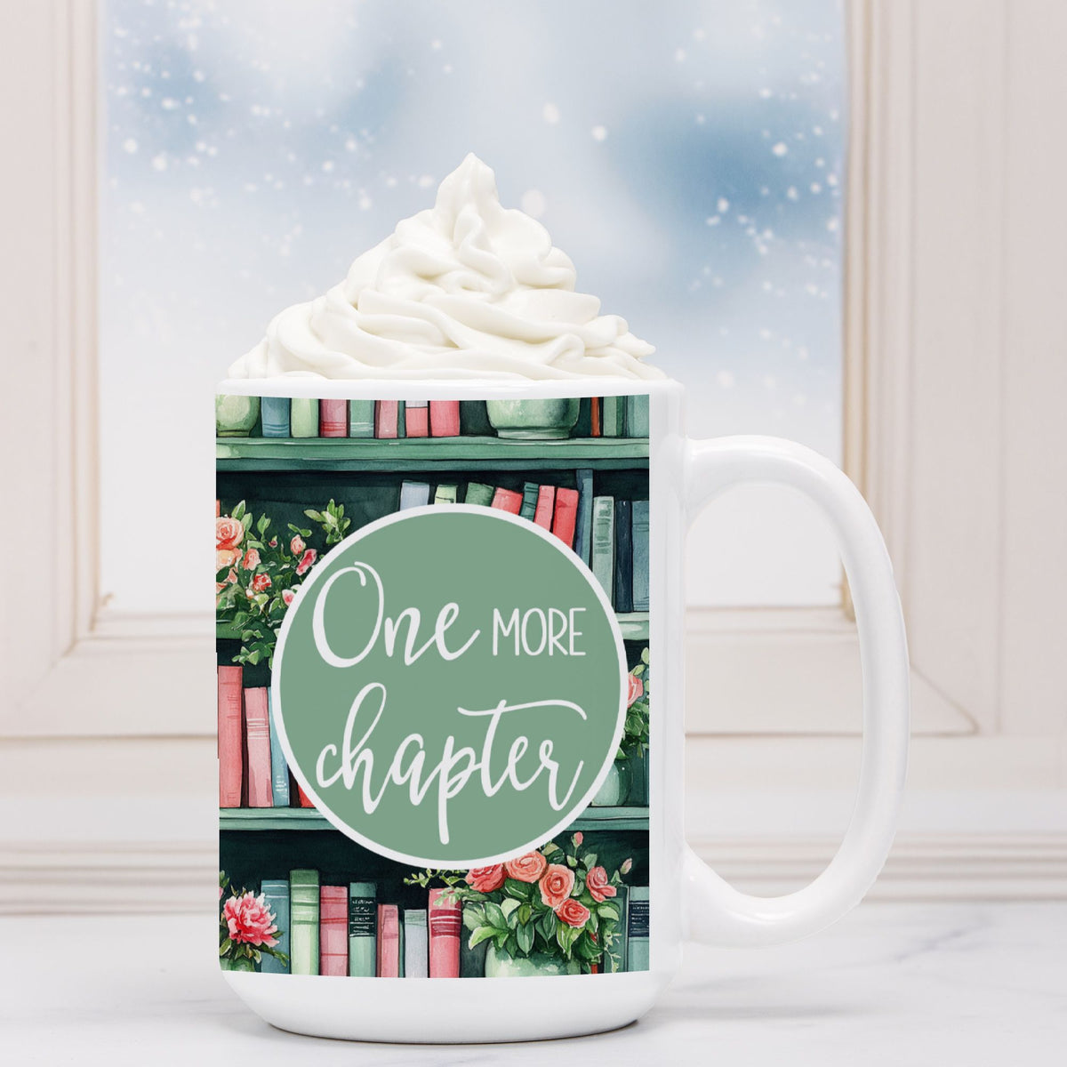 One More Chapter Book Lover Mug | 15 oz Fall Coffee Cup-Luxe Palette