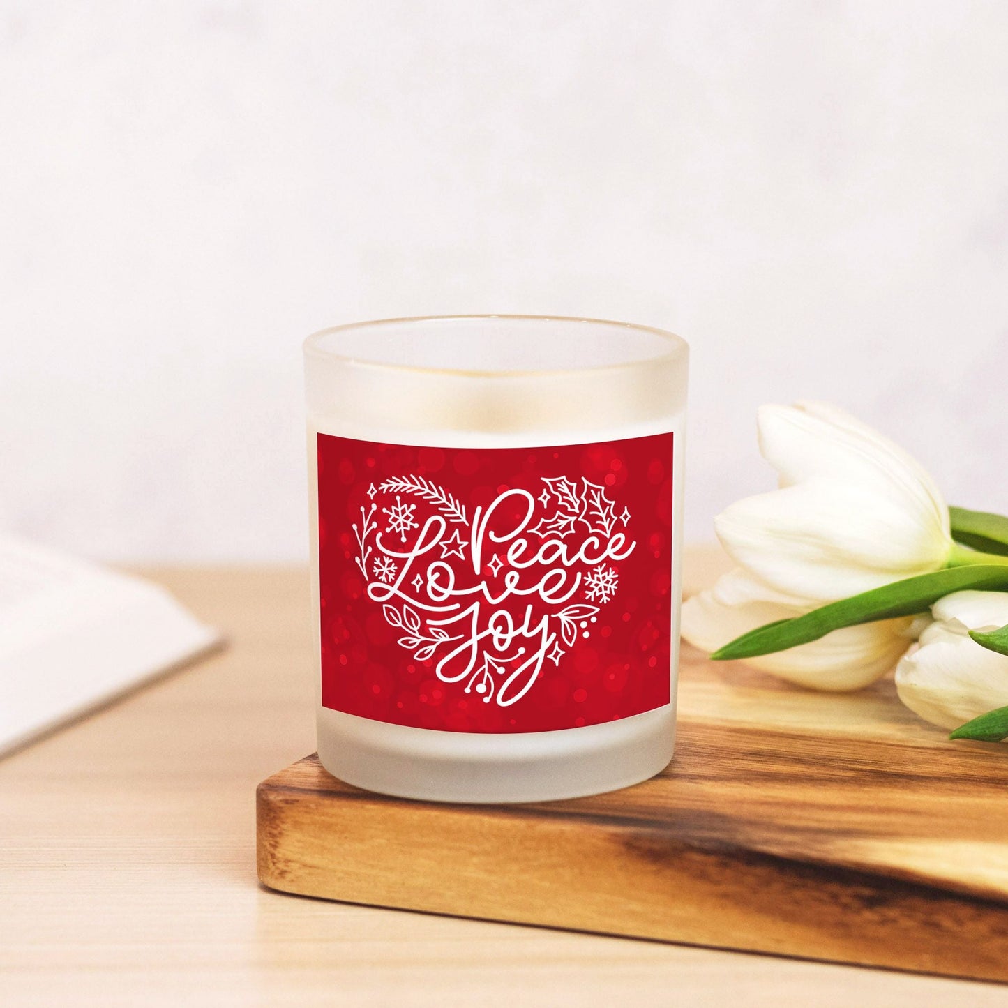 Peace Love and Joy Candle | Heartwarming Holiday Candle | Christmas Candle-Luxe Palette