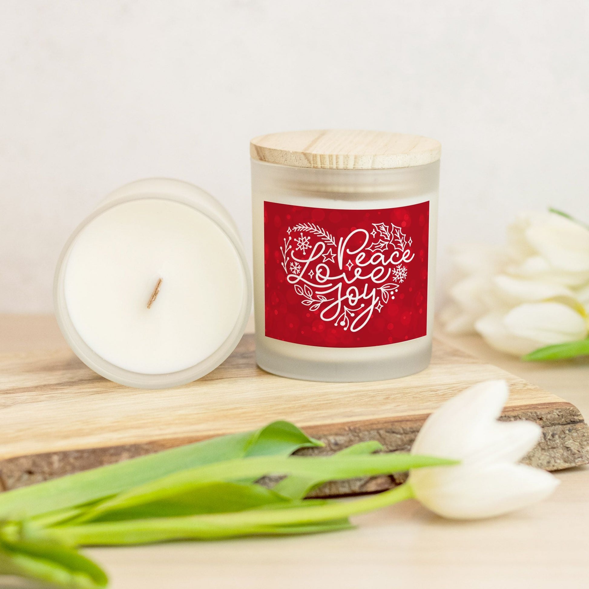 Peace Love and Joy Candle | Heartwarming Holiday Candle | Christmas Candle-Luxe Palette