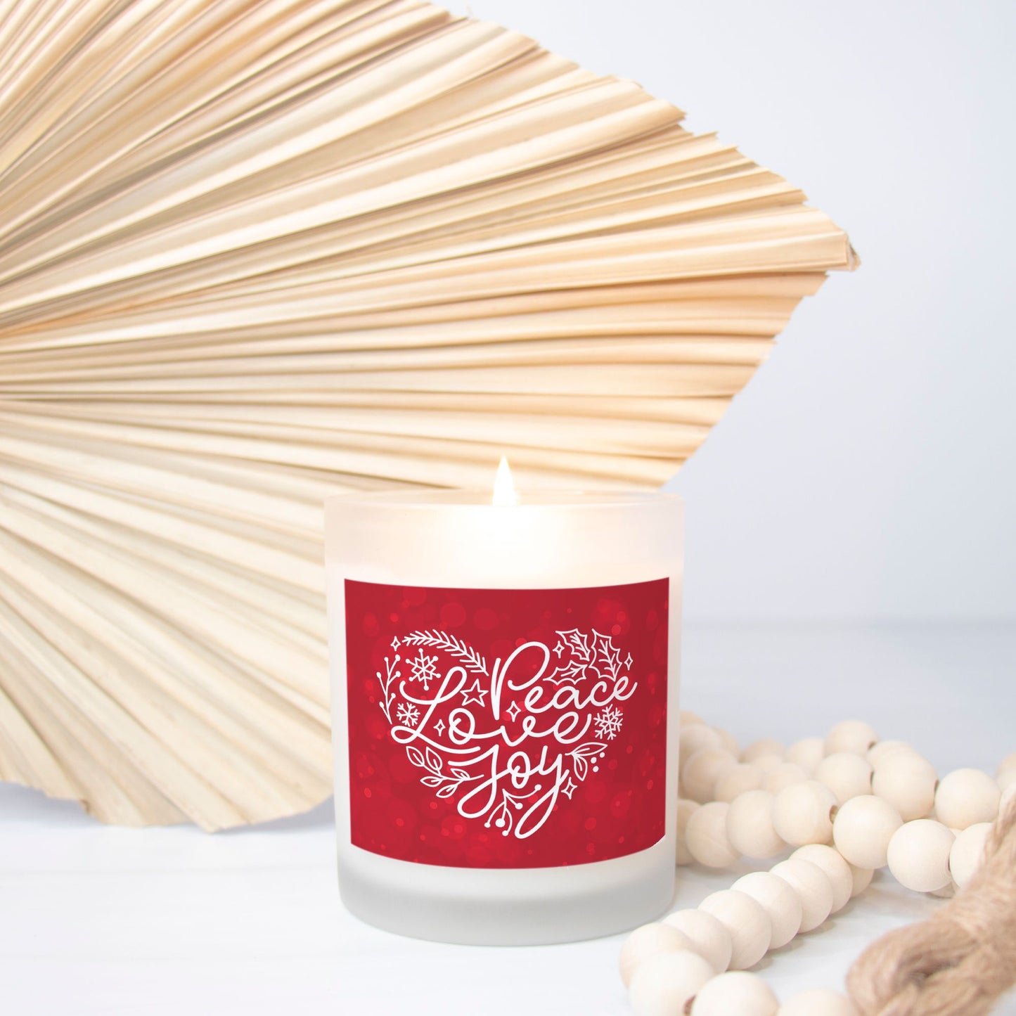 Peace Love and Joy Candle | Heartwarming Holiday Candle | Christmas Candle-Luxe Palette