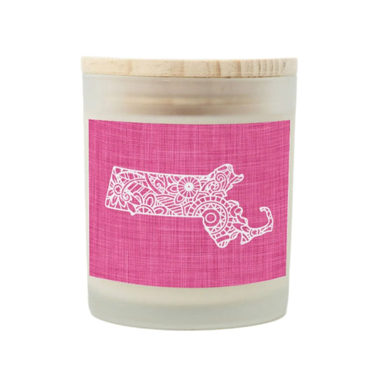 State Candle with Mandala State - Pink Background-Luxe Palette