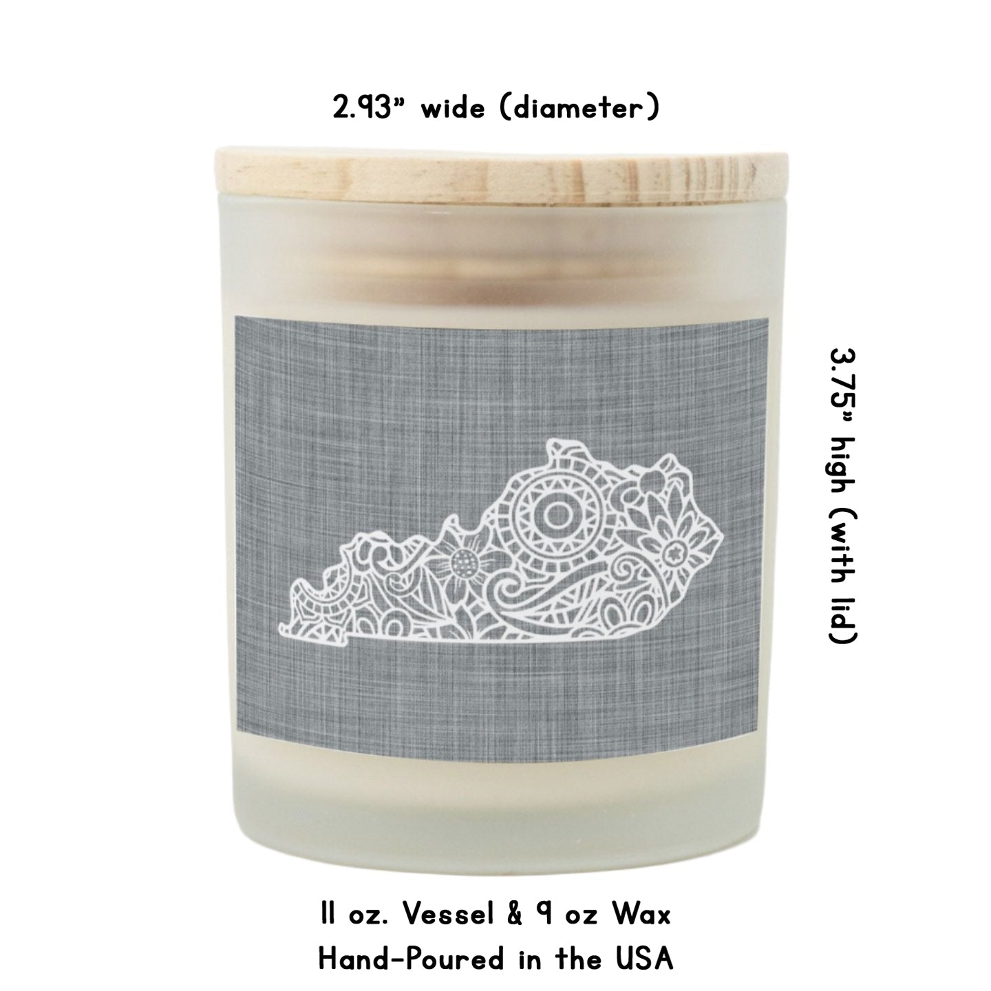 State Mandala Candle with Gray Background-Luxe Palette