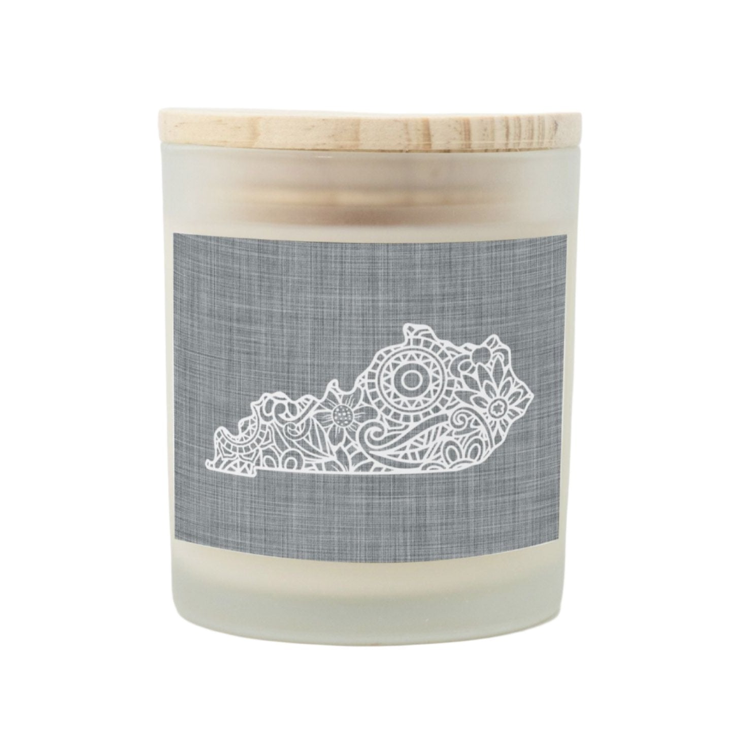 State Mandala Candle with Gray Background-Luxe Palette