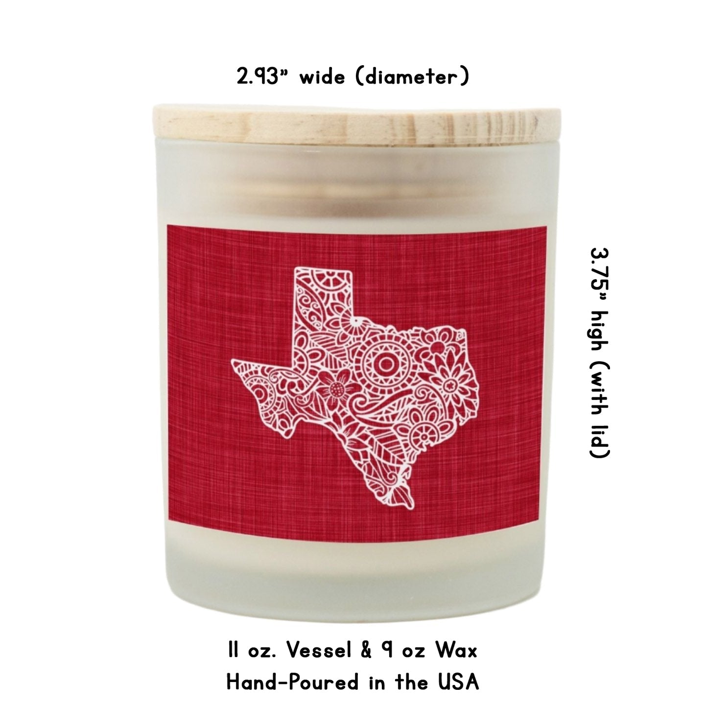 State Mandala Candle with Red Background-Luxe Palette