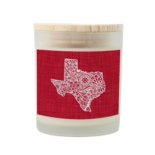 State Mandala Candle with Red Background-Luxe Palette