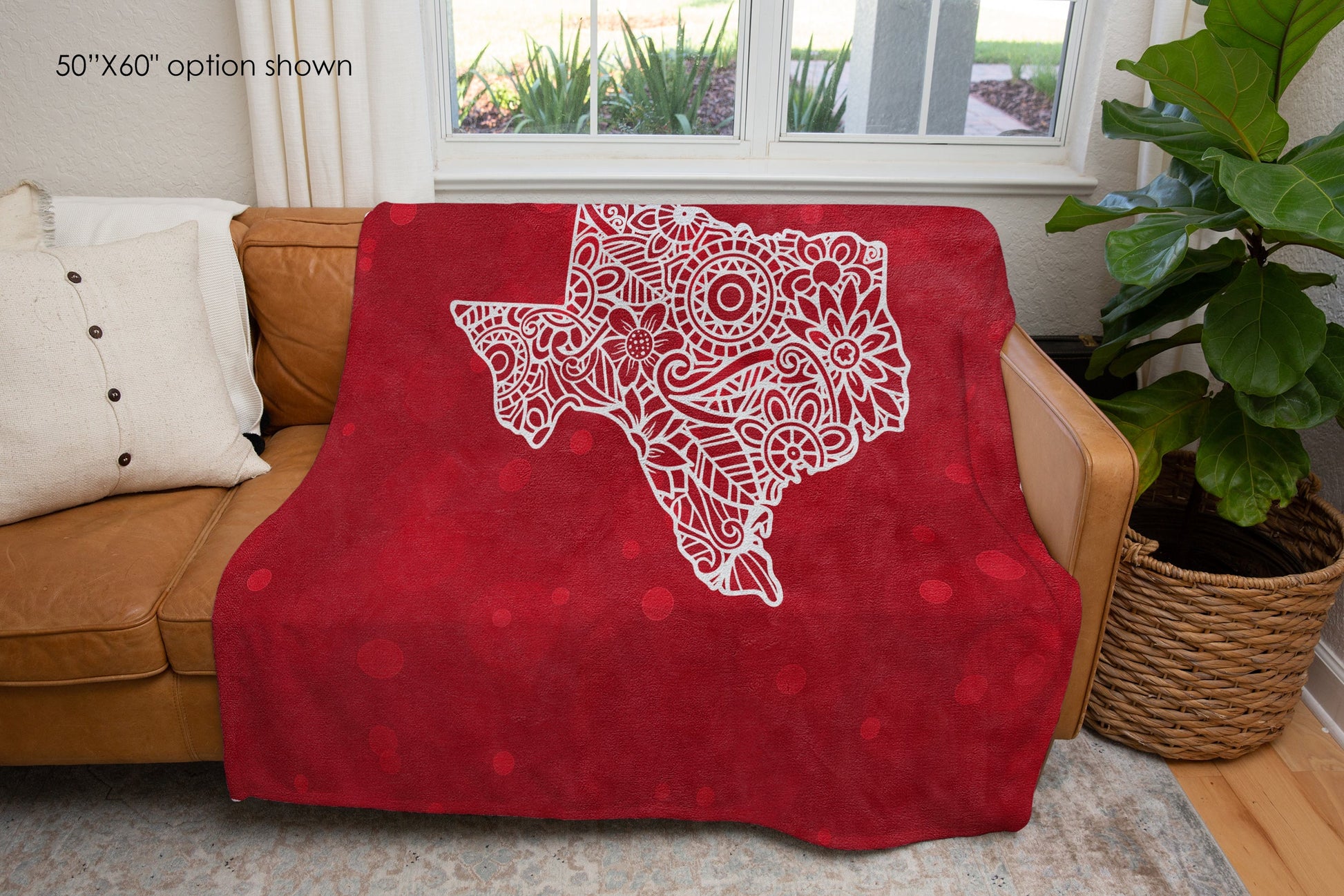 Texas Blanket | Texas State Mandala Blanket | Texas Home Blanket-Luxe Palette