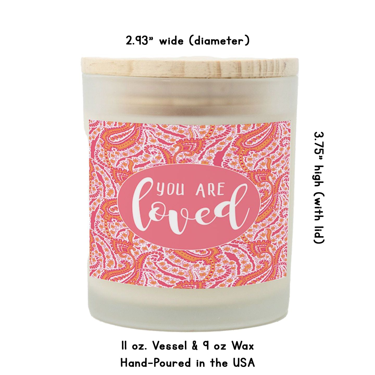 You Are Loved Paisley Inspirational Candle-Luxe Palette