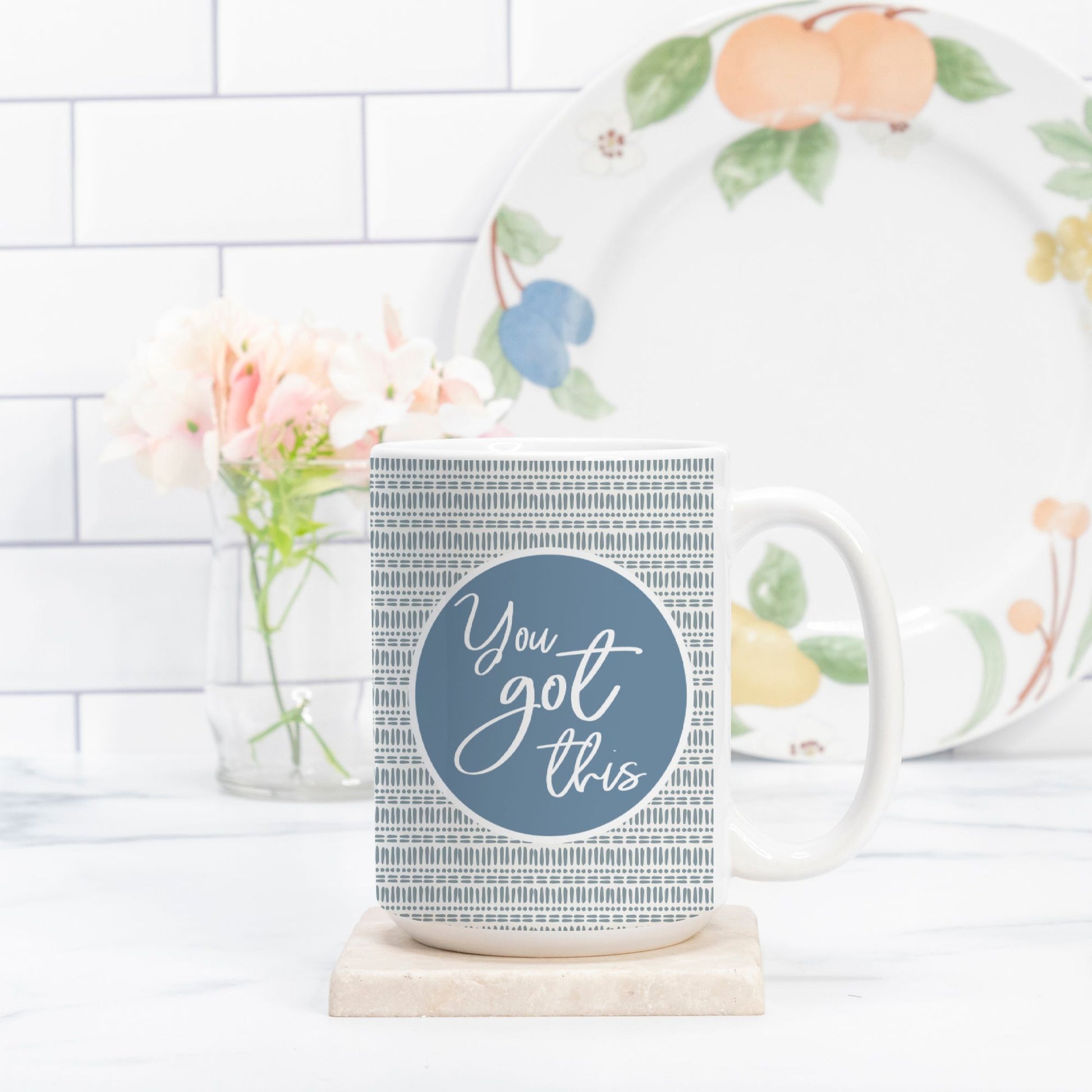 You Got This 15oz Boho Motivational Mug | Positive Affirmation Coffee Cup for Good Vibes &amp; Encouragement-Luxe Palette