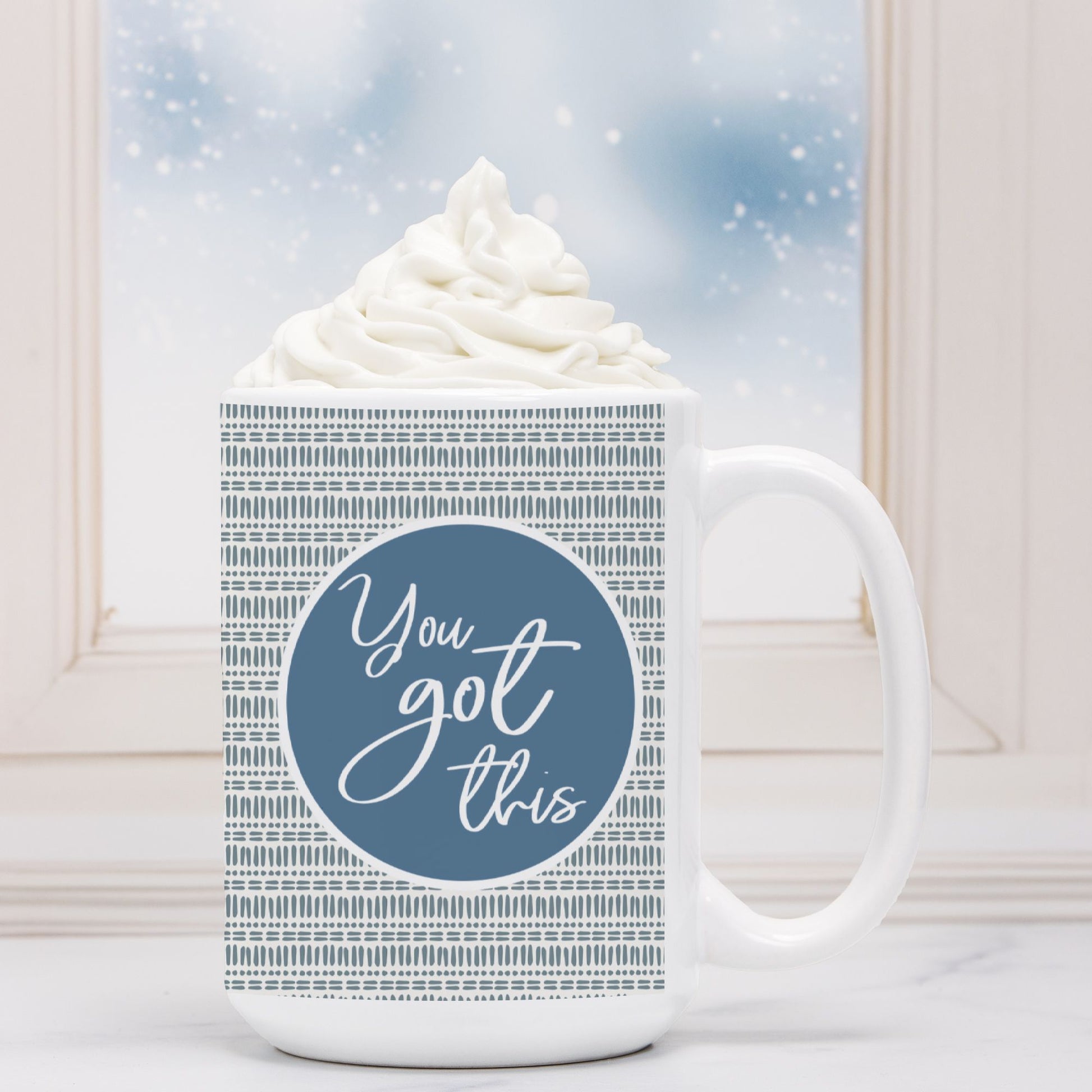 You Got This 15oz Boho Motivational Mug | Positive Affirmation Coffee Cup for Good Vibes &amp; Encouragement-Luxe Palette