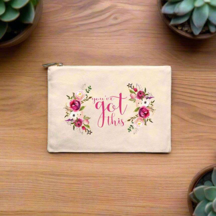 You Got This Floral Cosmetic Bag-Luxe Palette