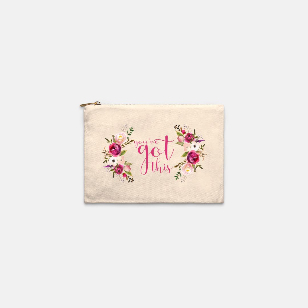 You Got This Floral Cosmetic Bag-Luxe Palette