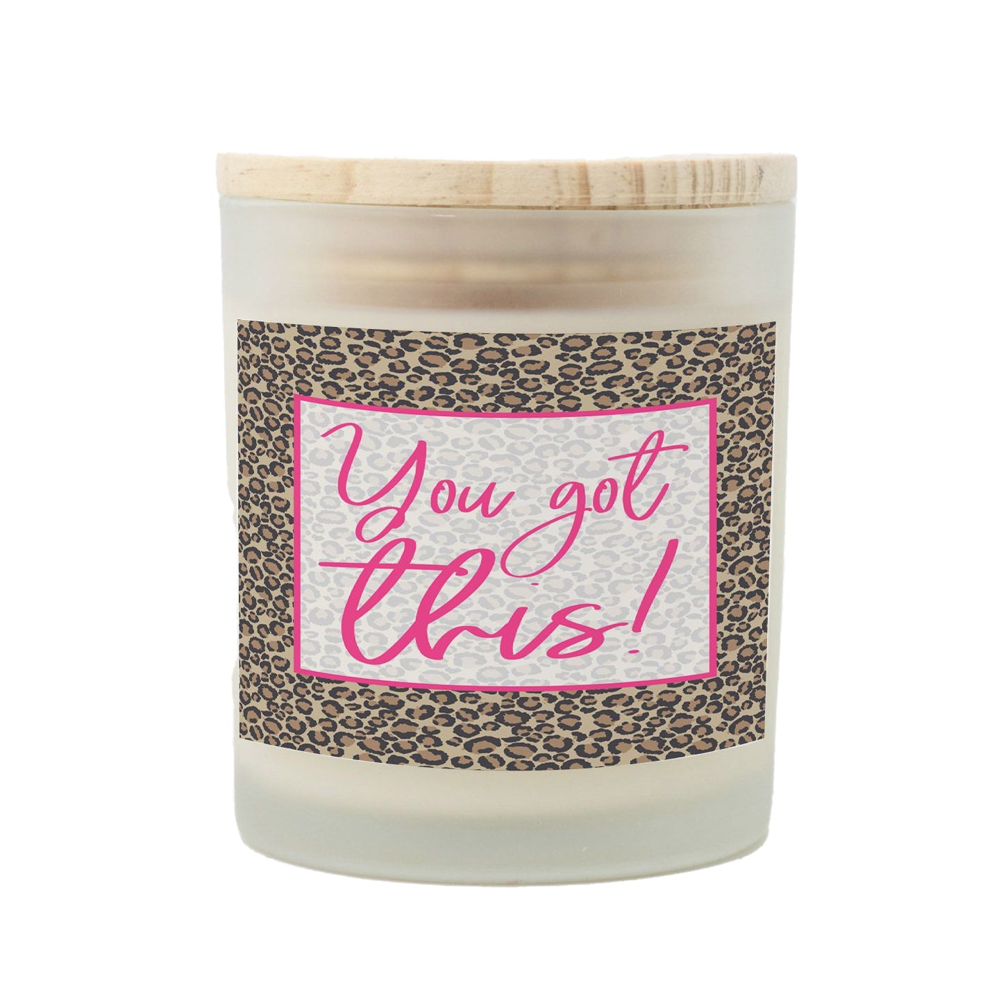You Got This Leopard Print Candle Frosted Glass-Luxe Palette