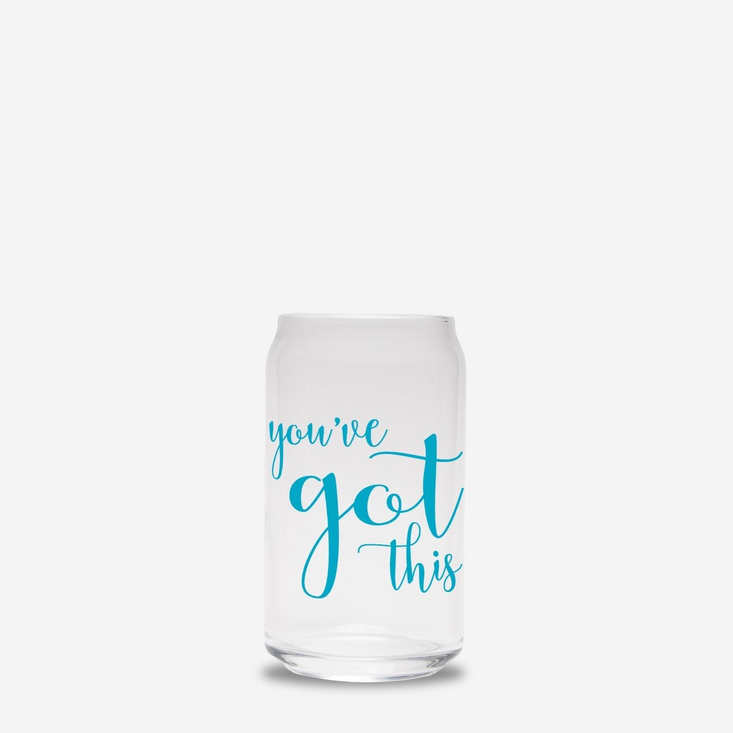 You’ve Got This Glass Can, 16oz Blue | Motivational Drinkware, Inspirational Gift for Daily Positive Affirmations-Luxe Palette