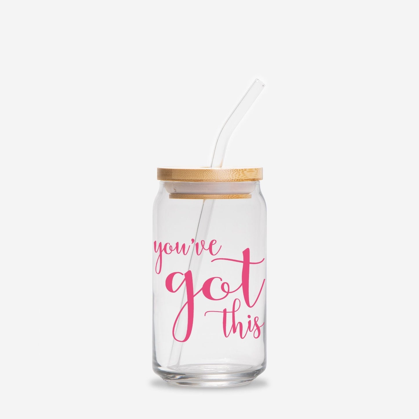 You've Got This Inspirational Glass Can 16oz - Pink-Luxe Palette