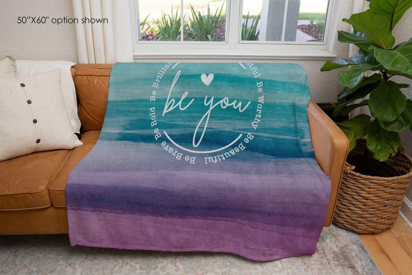 Be You Ombre Inspirational Blanket-Luxe Palette