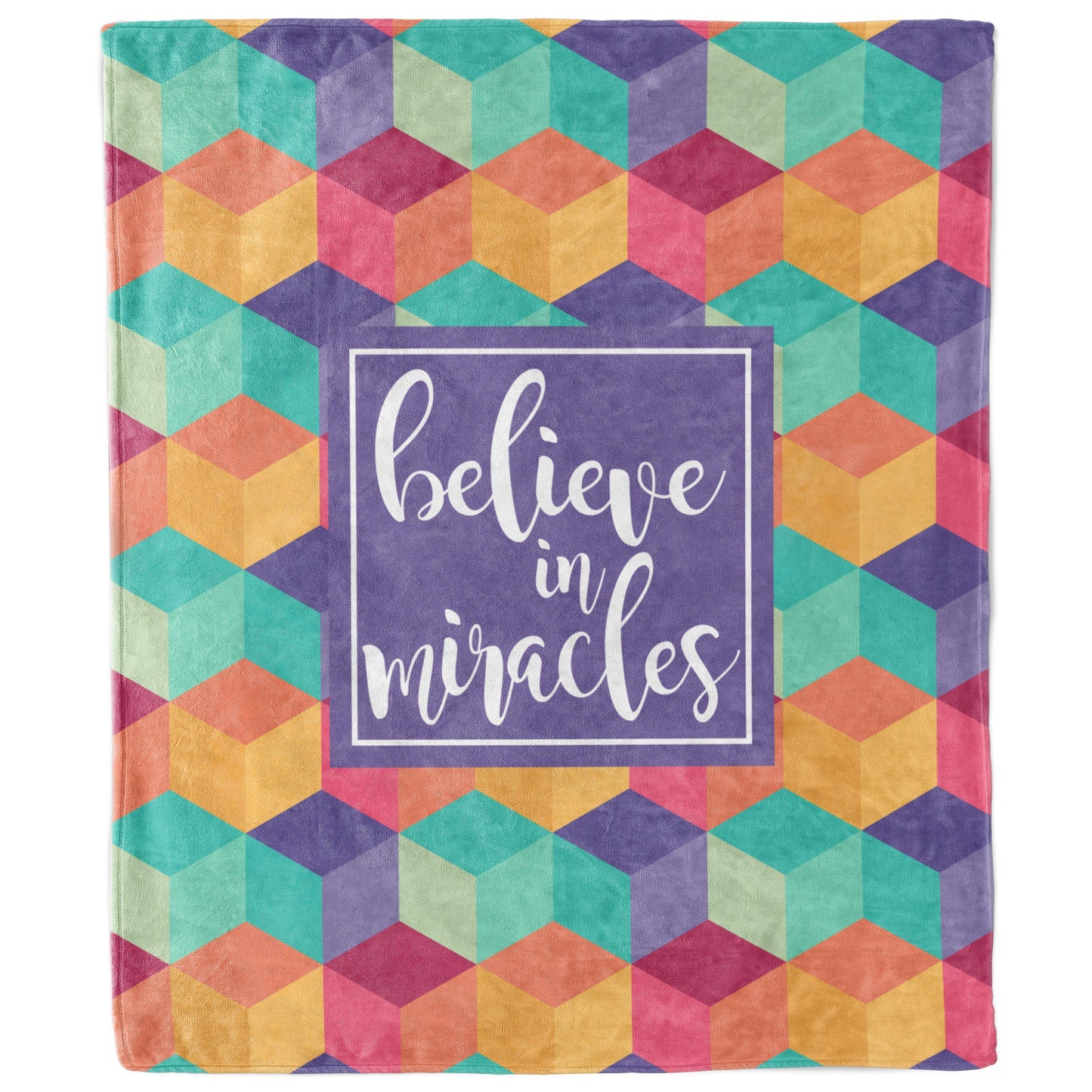 Believe in Miracles Multicolored Blanket-Luxe Palette
