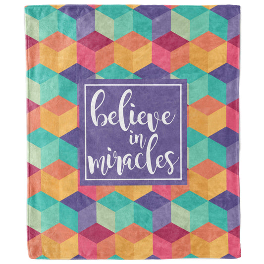 Believe in Miracles Multicolored Blanket-Luxe Palette