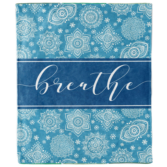 Breathe Mandala Mindfulness and Meditation Blanket-Luxe Palette