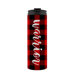 Buffalo Plaid Warrior Thermal Travel Tumbler-Luxe Palette